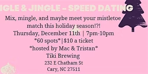 Mingle & Jingle - Speed Dating Hosted by For the Girls of Raleigh