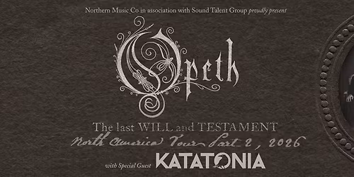 Parking Opeth with Katatonia