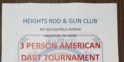 3 Person American Dart Tournament