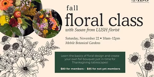 Fall Floral Class At Mobile Botanical Gardens