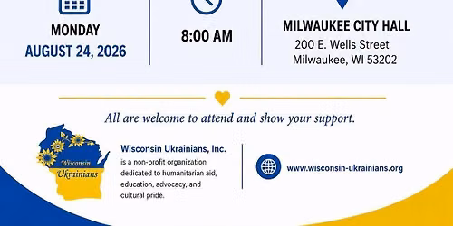 Ukrainian Flag Raising at Milwaukee City Hall
