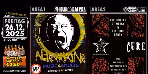 Alternative MUSIC4ADULTS + The Sisters of Mercy & The Cure Party