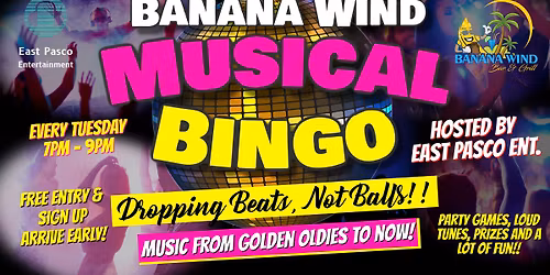 Music Bingo Tuesdays Banana Wind Bar & Grill