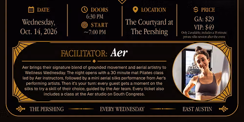 Wellness Wednesdays: Aerial Silks & Mat Pilates with Aer
