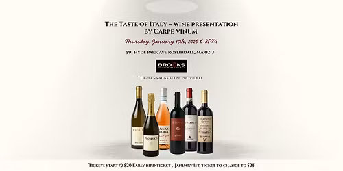 The Taste of Italy \u2013 wine presentation by Carpe Vinum