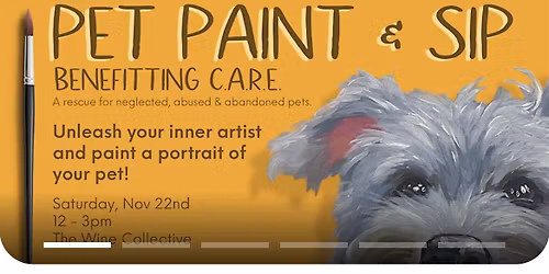 Attending Pet Paint and Sip 
