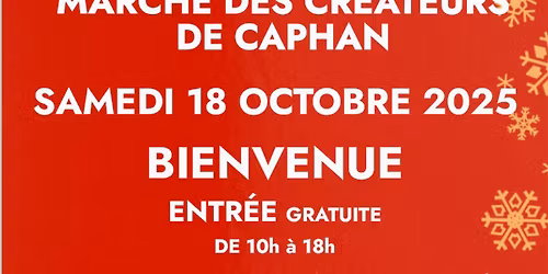 MARCHÉ DES CRÉATEURS SAMEDI 18 OCTOBRE 2025