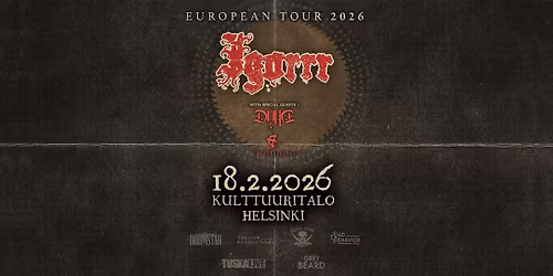 TuskaLive: Igorrr 18.2.2026, Kulttuuritalo, Helsinki