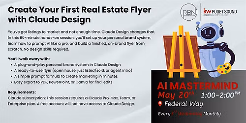 Ai Mastermind: Create Your First Real Estate Flyer w\/ Claude Design (PS)