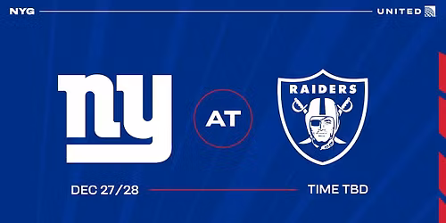 Las Vegas Raiders vs. New York Giants (Date: TBD)