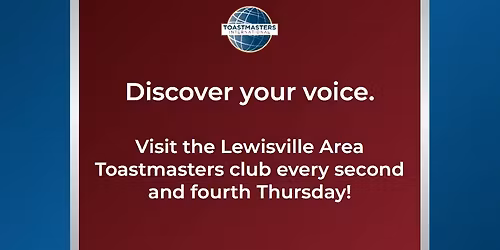 Lewisville Area Toastmasters Meeting