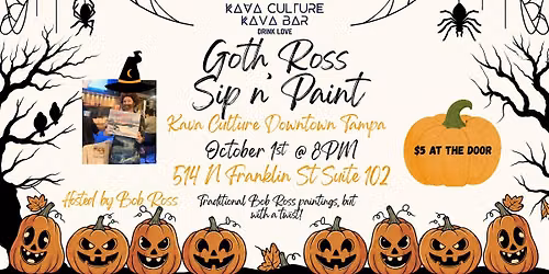 Goth Ross Sip \u2019n Paint at Kava Culture