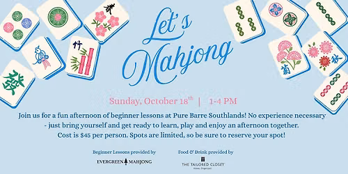 Evergreen Mahjong at Pure Barre Southlands