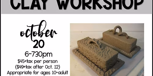 Textured Butter Dish - Clay Workshop