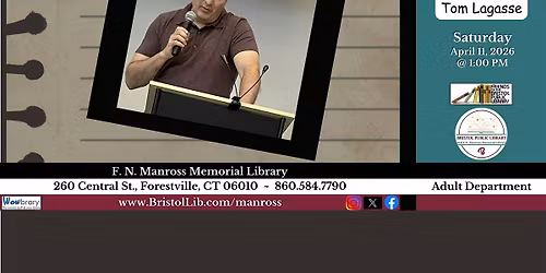 Poetry with Bristol\u2019s Poet Laureate Tom Lagasse