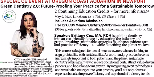 Green Dentistry 2.0 Future Proofing Practice for a Sustainable Tomorrow with luncheon