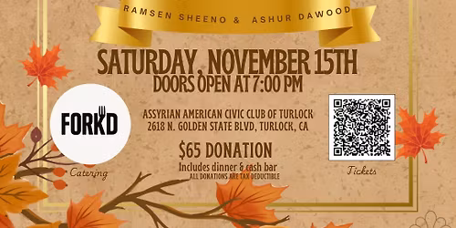 Assyrian Aid Society\u2019s Thanksgiving party