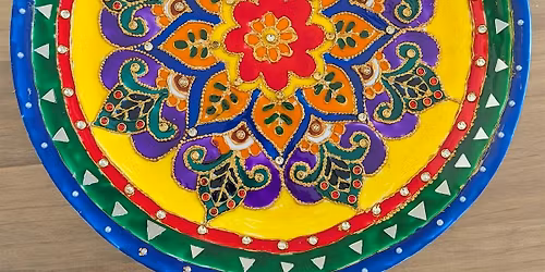 Meenakari Inspired Ceramic  Painting.