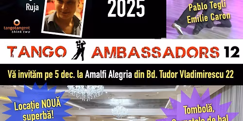 Balul de Tango 2025 cu show Pablo Tegli & Emilie Caron
