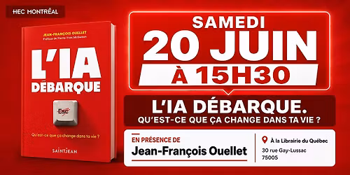 Conf\u00e9rence-\u00e9v\u00e9nement: L'IA d\u00e9barque!
