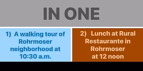 Group lunch at RURAL in Rorhmoser after a mini walking tour starting at the Q-BO SKYHOMES