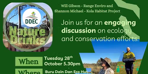 Nature Drinks October: An Evening with Ecologists - BYO Drinks