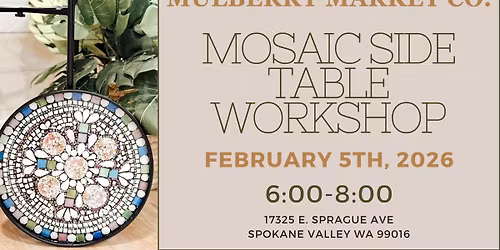 Mosaic Side Table Workshop!