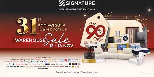 31st Anniversary Celebration Warehouse Sale