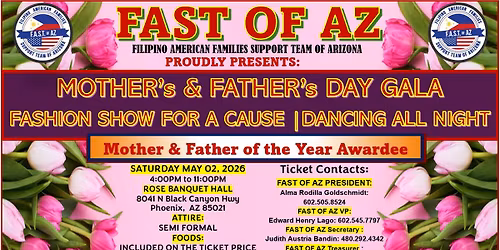 FAST OF AZ MOTHER's & FATHER's DAY GALA FOR A CAUSE