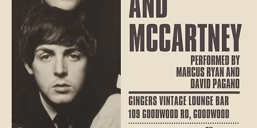 The Songs of Lennon and McCartney - Ginger's Vintage Lounge Bar