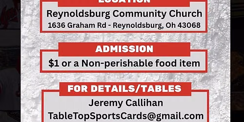 Outerbelt Card Show @ Reynoldsburg Community Church, Giving Back to the Community!