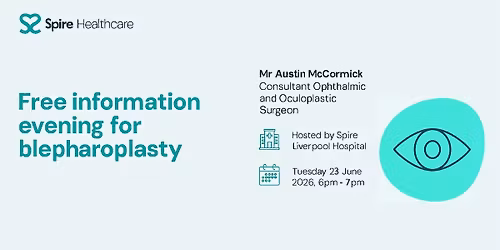 Free information evening for blepharoplasty with Mr Austin McCormick