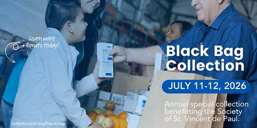 Black Bag Collection for St. Vincent de Paul