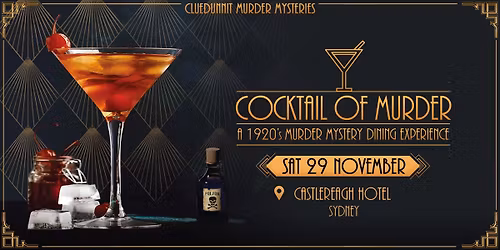 Cluedunnit | COCKTAIL OF MURDER - SYDNEY