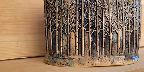 Impressed Clay Container