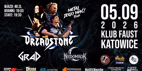 METAL JEGO MA\u0106!\ud83d\udd25 Koncert Dreadstone + Grad + Niedomrok