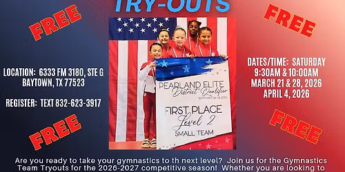 DSA Girls Gymnastics Team Tryouts