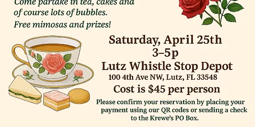 Join the Krewe of Agustina for an afternoon of tea!