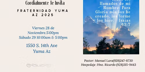 Fraternidad Yuma Az, 2025