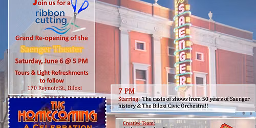 Ribbon Cutting for the Saenger Theater!