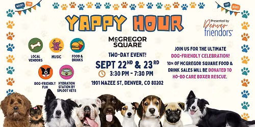 Free Dog Friendly Market - Yappy Hour at McGregor Square