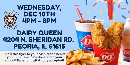 Peoria High Fundraiser Night at DQ!