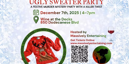 An Ugly Sweater Murder Mystery at Wine at the Docks
