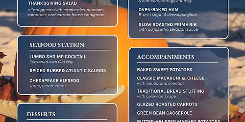 Thanksgiving Buffet at Ocean 99 Restaurant