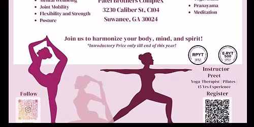 Every Saturday Mindful Yoga with Preet