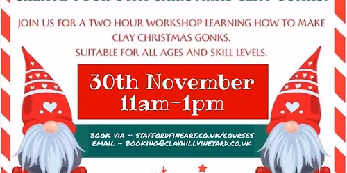 \ud83c\udf84\u2728 CHRISTMAS CLAY GONK WORKSHOP \u2728\ud83c\udf84
