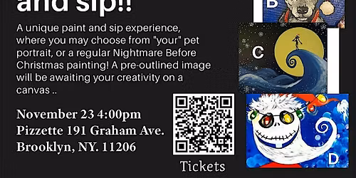 Paint and sip pet portraits and more!!