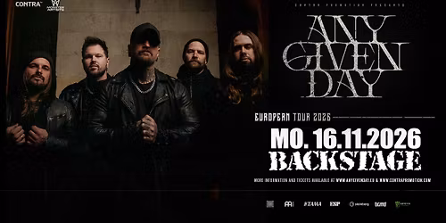 ANY GIVEN DAY | EUROPEAN TOUR 2026 | BACKSTAGE M\u00dcNCHEN 2026