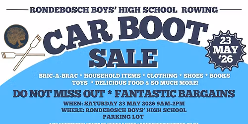 RBHS Rowing Carboot Sale- 23 May 2026