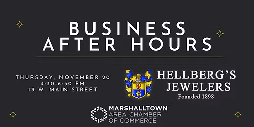 Business After Hours Networking Event hosted by Hellberg's Jewelers